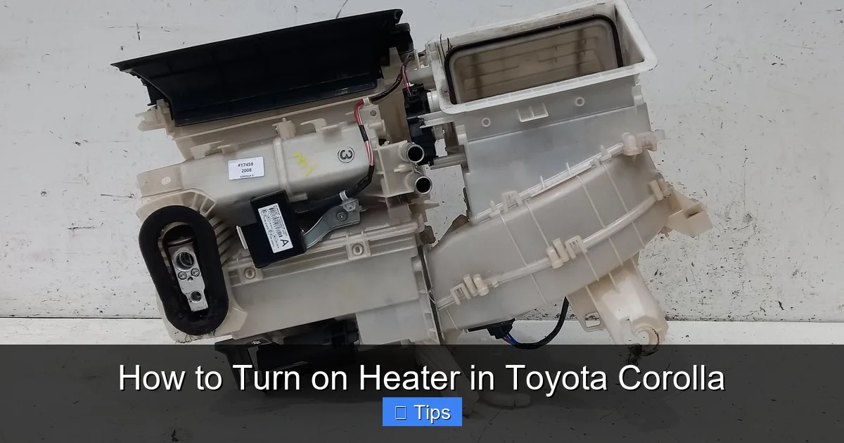 How to Turn on Heater in Toyota Corolla