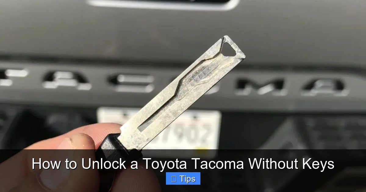 How to Unlock a Toyota Tacoma Without Keys