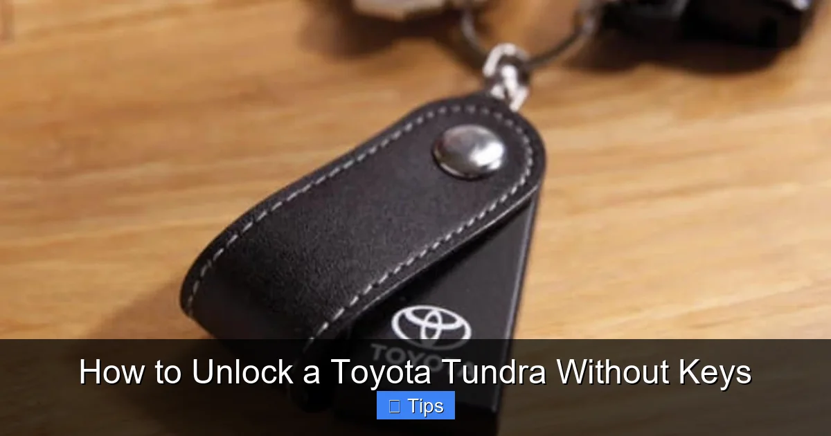 How to Unlock a Toyota Tundra Without Keys