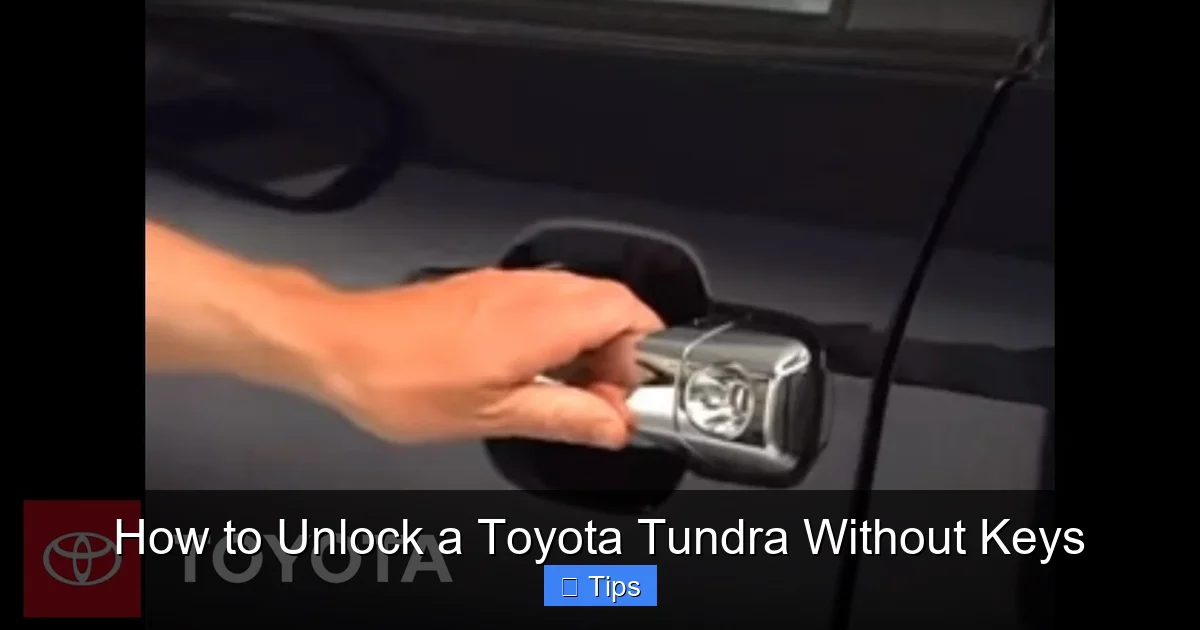 How to Unlock a Toyota Tundra Without Keys