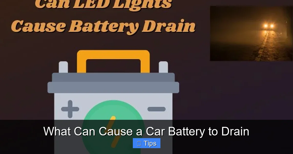 What Can Cause a Car Battery to Drain