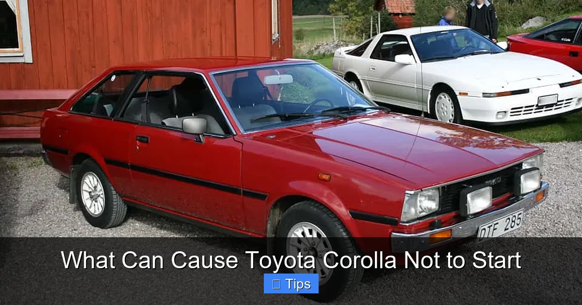 What Can Cause Toyota Corolla Not to Start