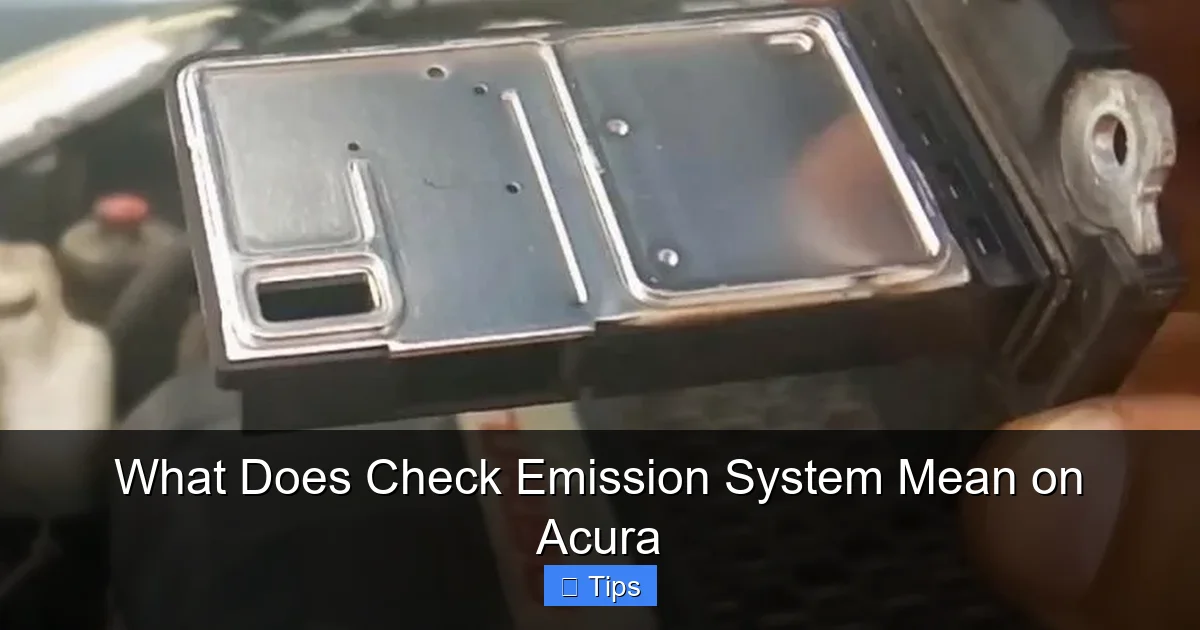 What Does Check Emission System Mean on Acura