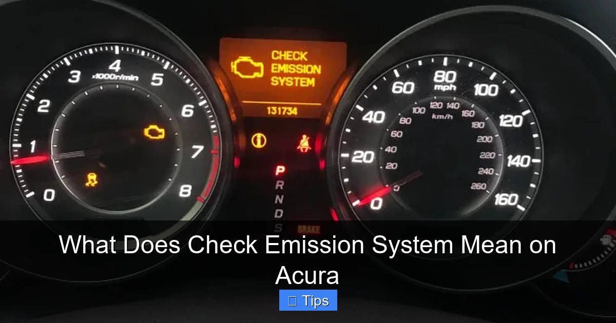 What Does Check Emission System Mean on Acura