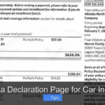 What Is a Declaration Page for Car Insurance