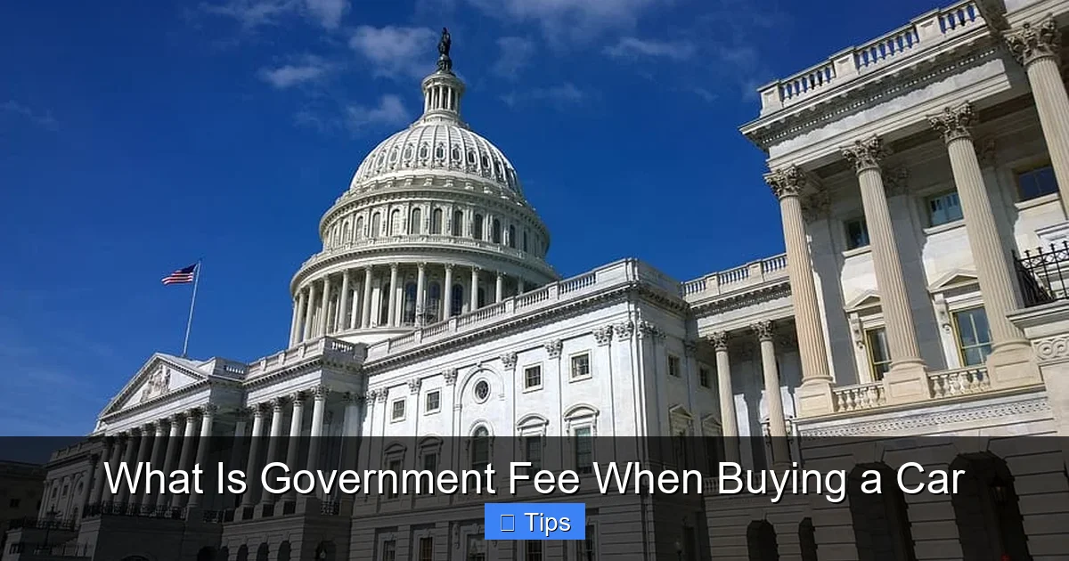 What Is Government Fee When Buying a Car