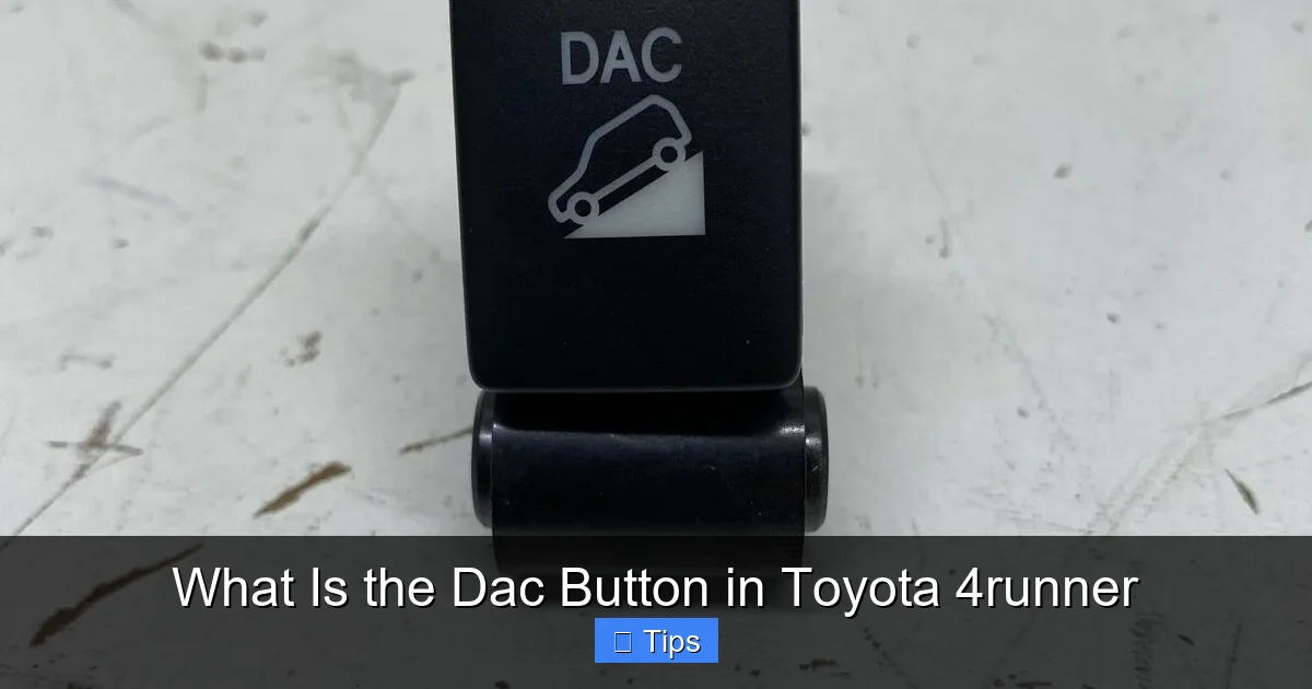 What Is the Dac Button in Toyota 4runner
