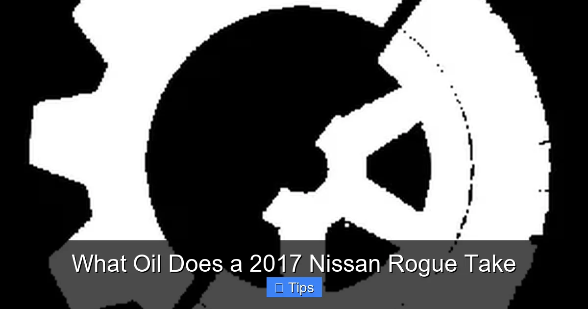 What Oil Does a 2017 Nissan Rogue Take
