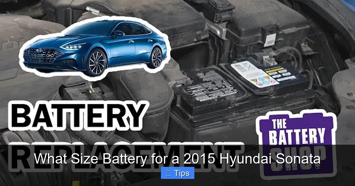 What Size Battery for a 2015 Hyundai Sonata