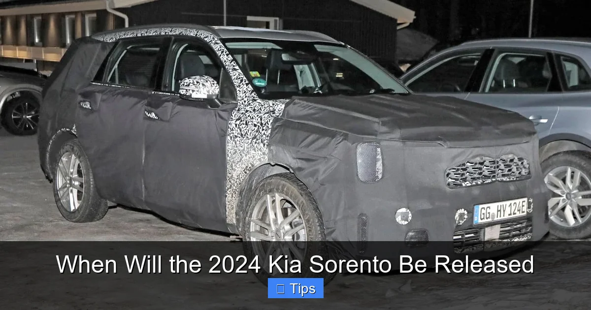 When Will the 2024 Kia Sorento Be Released