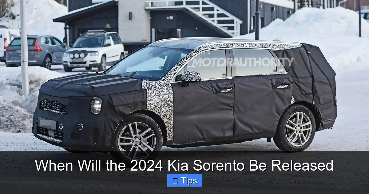 When Will the 2024 Kia Sorento Be Released