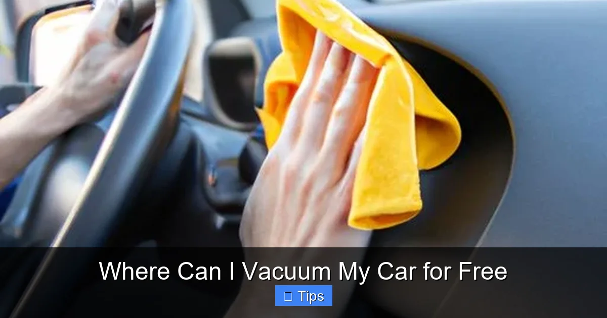 Where Can I Vacuum My Car for Free