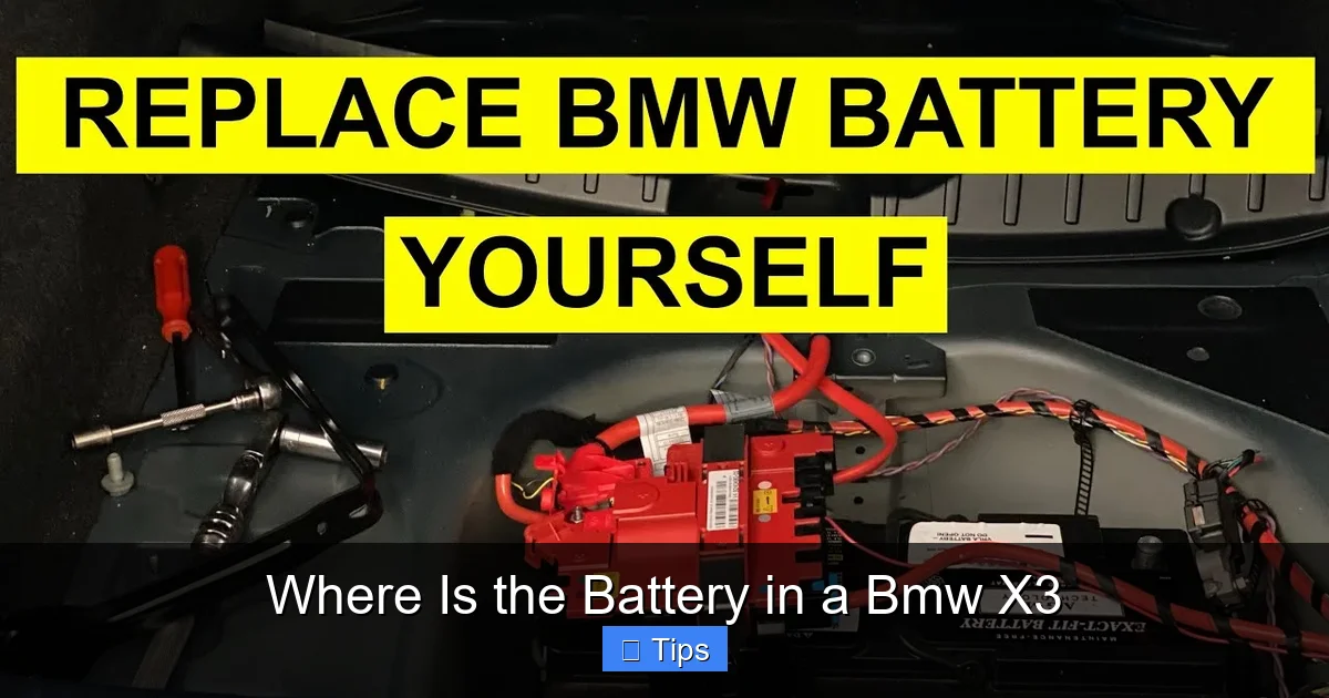 Where Is the Battery in a Bmw X3