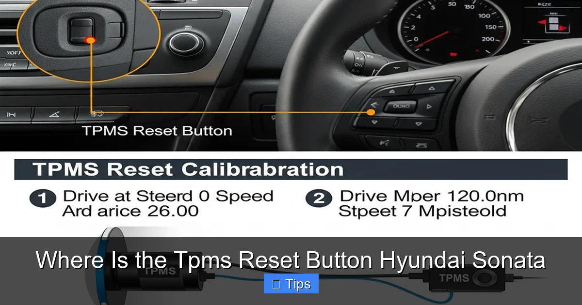 Where Is the Tpms Reset Button Hyundai Sonata