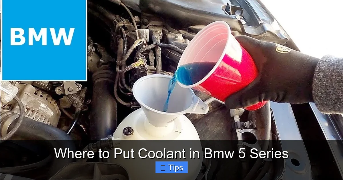 Where to Put Coolant in Bmw 5 Series