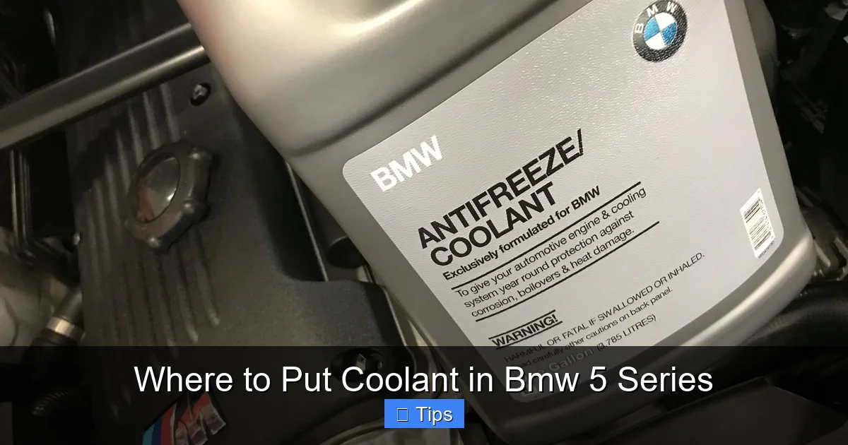 Where to Put Coolant in Bmw 5 Series