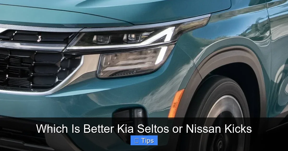Which Is Better Kia Seltos or Nissan Kicks
