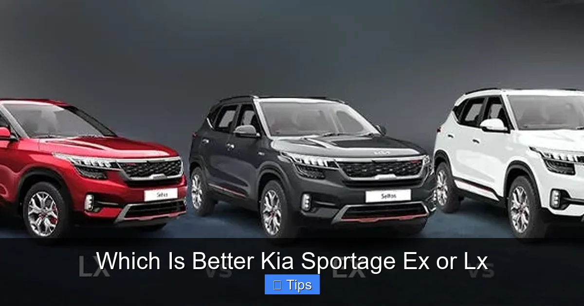 Which Is Better Kia Sportage Ex or Lx