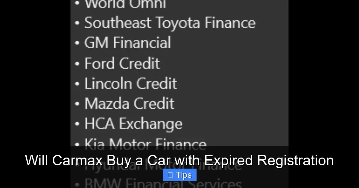 Will Carmax Buy a Car with Expired Registration